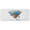 thumbnail image 1 of Ice Cream Kitchen Mat, Dessert Globe Planet Earth Flavor Ecological Graphic Print, Plush Decorative Kitchen Mat with Non Slip Backing, 47" X 19", Pale Caramel Violet Blue, by Ambesonne, 1 of 1