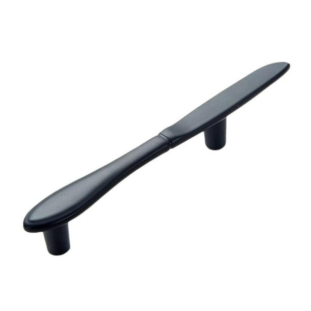 Exquisito tirador de puerta de gabinete para reemplazo de muebles DIY Cuchillo negro mate