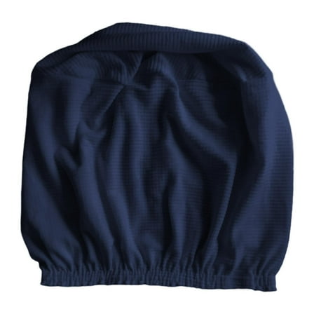 Stretch Ottoman Slipcover, Round Furniture Protector Cover for Footrest Ottoman, Navy