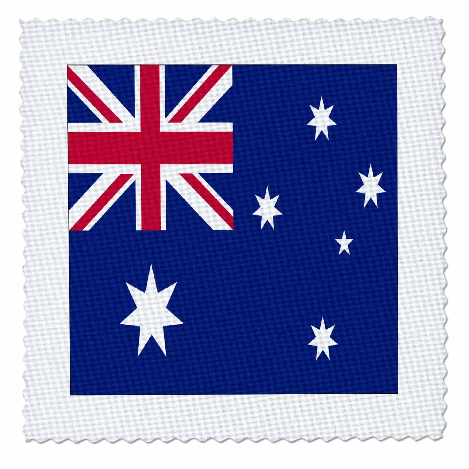 3dRose Australian Flag Quilt Square, 10 by 10inch