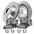 thumbnail image 2 of Callahan BRAKE PARTS Rear Calipers and Drilled Slotted Brake Disc Rotors and Ceramic Brake Pads + Hardware Brake Kit For 2002 - 2006 Altima | 2004 - 2006 Maxima, 2 of 4
