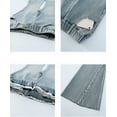 thumbnail image 6 of Girls Jeans Baggy Pants Flare/Skinny Teen Ripped Denim Tween Clothes Outfits Preppy Casual Kids,Color:Blue,Size:6-7 Years, 6 of 9