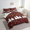 thumbnail image 3 of Castle Fairy Geometric Plaid 7 Pieces Bedding Comforter Set for Children,Merry Christmas Full Bedding Set Lightweight,Botanical Plants Fitted Sheet Flat Sheet,Microfiber Bedroom Decor, 3 of 8
