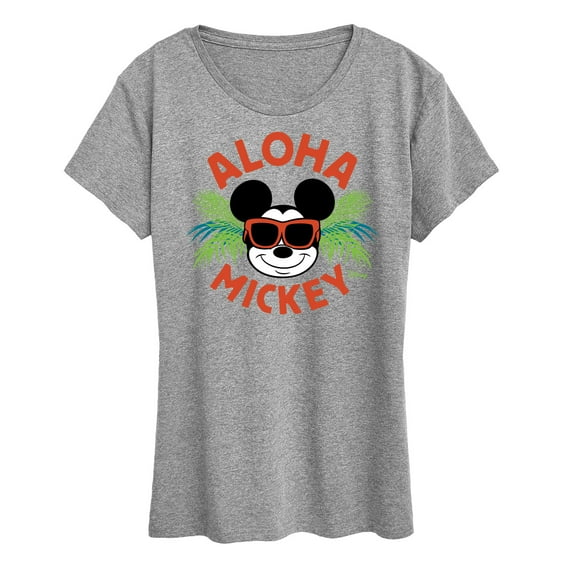 Disney - Aloha Mickey - Women's Short Sleeve Graphic T-Shirt