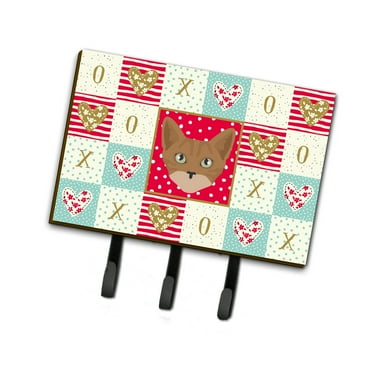 Australian Mist Cat Love Leash or Key Holder Red
