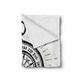 thumbnail image 2 of Compass Soft Flannel Fleece Blanket, Hand Drawn Vintage Inspired Sea Navigation Journey Themed Black and White Design, Cozy Plush for Indoor and Outdoor Use, 70" x 90", Black White, by Ambesonne, 2 of 6