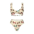 thumbnail image 4 of Daiia Dachshund Dog Puppy Women's Bikini Set Two Piece Swimsuit High Waisted Bikini Adjustable Straps Bikini Perfect for Beach, Pool, and Summer Vacation-Small, 4 of 9