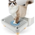 thumbnail image 6 of TrendMallOasis Wooden Leg Elevated Cat Litter Box Step, Sloped Groove Cat Litter Tracking Catcher Platform for Kitten & Senior Cats, 6 of 10