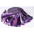 thumbnail image 3 of Soimoi 40Pcs Tie Dye Print Cotton Precut Fabrics For Quilting Craft Strips 2.5x42inches Jelly Roll - Purple, 3 of 3