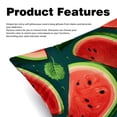 thumbnail image 2 of Watermelon Stunning Velvet Throw Pillow Covers with Unique Patterns - Set of 2, 16x16, 18x18, 20x20 Inches for Home Decor and Gifting, 2 of 6
