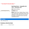 thumbnail image 2 of Dash Board Cover - Compatible with 1975 - 1979 Ford F-150 1976 1977 1978, 2 of 9