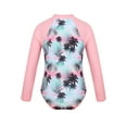 thumbnail image 2 of renvena Kids Girls Long Sleeves Zipper Rash Guard Swimwear Sun Protection Swimsuit Bathing Suit 4-16 A Pink 14, 2 of 7