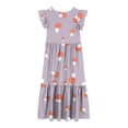thumbnail image 4 of LOVZFMLL Robe à Manches Longues pour Filles Automne Europe et États-Unis Imprimé Citrouille Mignonne Jupe Princesse en Maille, 4 of 5