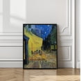 thumbnail image 3 of Caf&eacute; Terrace At Night Framed Art Modern Wall Decor, 3 of 15