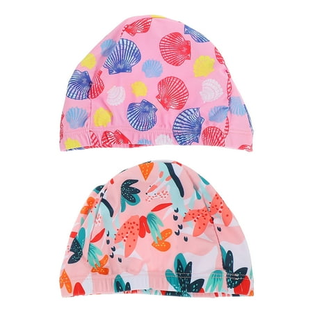 

2pcs Hawaii Style Cartoon Swimming Caps Children Swim Caps Child Swimming Hats