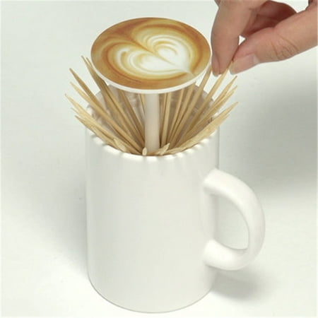 

Xinqinghao home and kitchen Coffee Toothpick Toothpick Cup Household Convenient Box Creative Kitchen，Dining & Bar White