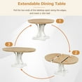 thumbnail image 5 of Harper & Bright Designs Farmhouse Dining Set for 4, Wood Kitchen Extendable Round Dining Table Set with 4 Upholstered Chairs, 5 of 17