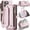 Pink, variant on Crossbody for iPhone 15 Pro Case Wallet【RFID Blocking】with 7-Card Holder Zipper Bills Slot, Soft PU Leather Magnetic Shoulder Wrist Strap for iPhone 15 Pro Wallet Case Women