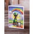 thumbnail image 2 of Miniature Pinscher St Patrick's Day Greeting Cards Pack of 8 7 in x 5 in, 2 of 3