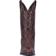 Dan Post Mens Pershing Brass Full-Quill Ostrich Western Boot Round Toe Brown 10.5 D(M) US