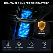 Inlife 14 Folding Electric Bike 15AH Battery Ebike 900W Electric Folding Bicycle 35 Miles Range