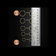 Tilo Jewelry 14K Yellow Gold Thin Hoop Earrings, 1mm Tube, 12mm (Women, Men, Unisex)