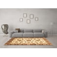 thumbnail image 3 of Ahgly Company Indoor Round Abstract Brown Modern Area Rugs, 6' Round, 3 of 4