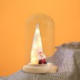 thumbnail image 5 of Qocolhg Clear Dome Cloche Plastic Domes for Crafts Plastic Dome Display Case Jar with Rustic Wood Base and LED Fairy Light Jar for Wedding Christmas Tabletop Centerpiece Decoration, 5 of 8