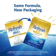 (4 pack) Refresh Optive Mega-3 Lubricant Eye Drops Preservative-Free Artificial Tears, 0.4 ml, 30 Count