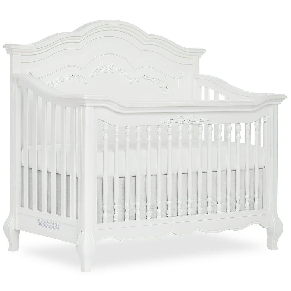 Evolur Aurora Deluxe Edition 5 in 1 Curved Convertible Crib I Fairytale