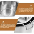 thumbnail image 6 of 2 Pack Double Boiler Melting Pot Set, Chocolate Melting Pot with Stainless Steel Boiling Water Pot for Melting Chocolate, Candy, Candle, Wax, 11cm Outer Pot + 400ml Inner Pot, Silver, 6 of 8