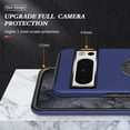 thumbnail image 2 of KOMI pour Google Pixel 8 Pro Étui avec Anneau Métallique à 360 Degrés PC Rigide Silicone Antichoc Étui PC Rigide pour Google Pixel 8 Pro Bleu, 2 of 5
