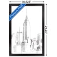 thumbnail image 3 of Line Art - New York Skyline Wall Poster, 14.725" x 22.375", Framed, 3 of 3
