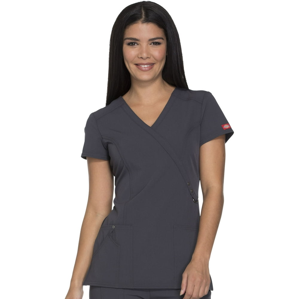 Dickies Dickies Xtreme Stretch Scrubs Top for Women Mock Wrap 85956
