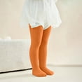 thumbnail image 3 of HAOTAGS Girls Leggings (0-9 Years) Fall/Winter 100% Cotton Knitted Striped Dance Base Pants Orange Size 7, 3 of 6