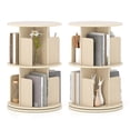 thumbnail image 1 of Costway 2 PCS 2-Tier Rotating Bookshelf 360° Display Rack Dividers & Anti-falling Baffles Natural, 1 of 10