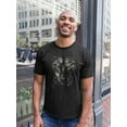 thumbnail image 2 of GOSMITH Black Wolf On Black T-Shirt Men -Image by Shutterstock, Male Medium m, 2 of 4