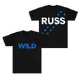 thumbnail image 2 of Russ Wild Merch T-Shirts HipHop Streetwear Tops Women Men Crewneck Short Sleeve Tee, 2 of 6