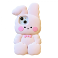 thumbnail image 1 of Phone Cases for iPhone 14 Pro 6.1in,Cartoon Rabbit Phone Case Unique Fun Cover Case 3D Soft Silicone Shockproof Cover Pink, 1 of 4