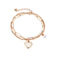 thumbnail image 1 of Con Corazón Mujeres Colgante Oro Acero Inoxidable Color Pulseras Brazaletes, 1 of 2