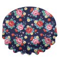 thumbnail image 2 of Pioneer Flower Floral Print Pattern Round Tablecloth 60 X 60 Inch, Wrinkle Resistant Wipeable Table Cloth for Kitchen Dining Picnic Patio Party, 2 of 6