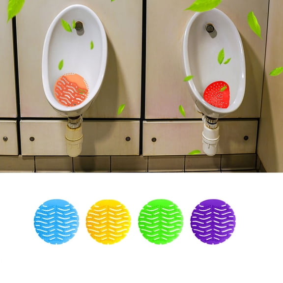 Toilet Deodorizing Urinal Screens | 10 Pack Fragrance Filter Mats, Odor Eliminating Balls | Fresh Scent, Mesh Sheet Design, 15x15cm | Commercial Restroom Air Freshener