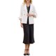 thumbnail image 2 of BLAZERS FORMAL DE DOBLE BOTÓN PARA MUJERES INSPIRE CHIC CON SOLAPA EN V Y MANGAS 3/4 2025 CHAQUETAS DE OFICINA M BLANCO, 2 of 5