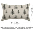 thumbnail image 4 of Christmas Tree Lumbar Pillow Covers 12x20 Set of 2 Black Xmas Vintage Winter Print Decorative Outdoor Linen Throw Pillows Cases Cushion Cover Rustic Holiday Decoration Farmhouse Sofa Couch Bed Decor, 4 of 4