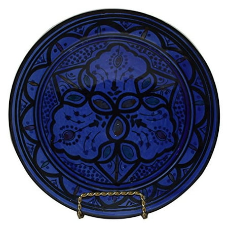 - Ceramic Plates Moroccan Handmade Appetizer Tapas Serving Decorative 10 inches Round