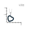 thumbnail image 2 of JewelersClub Blue Diamond Accent Sterling Silver Heart Pendant, 18", 2 of 4