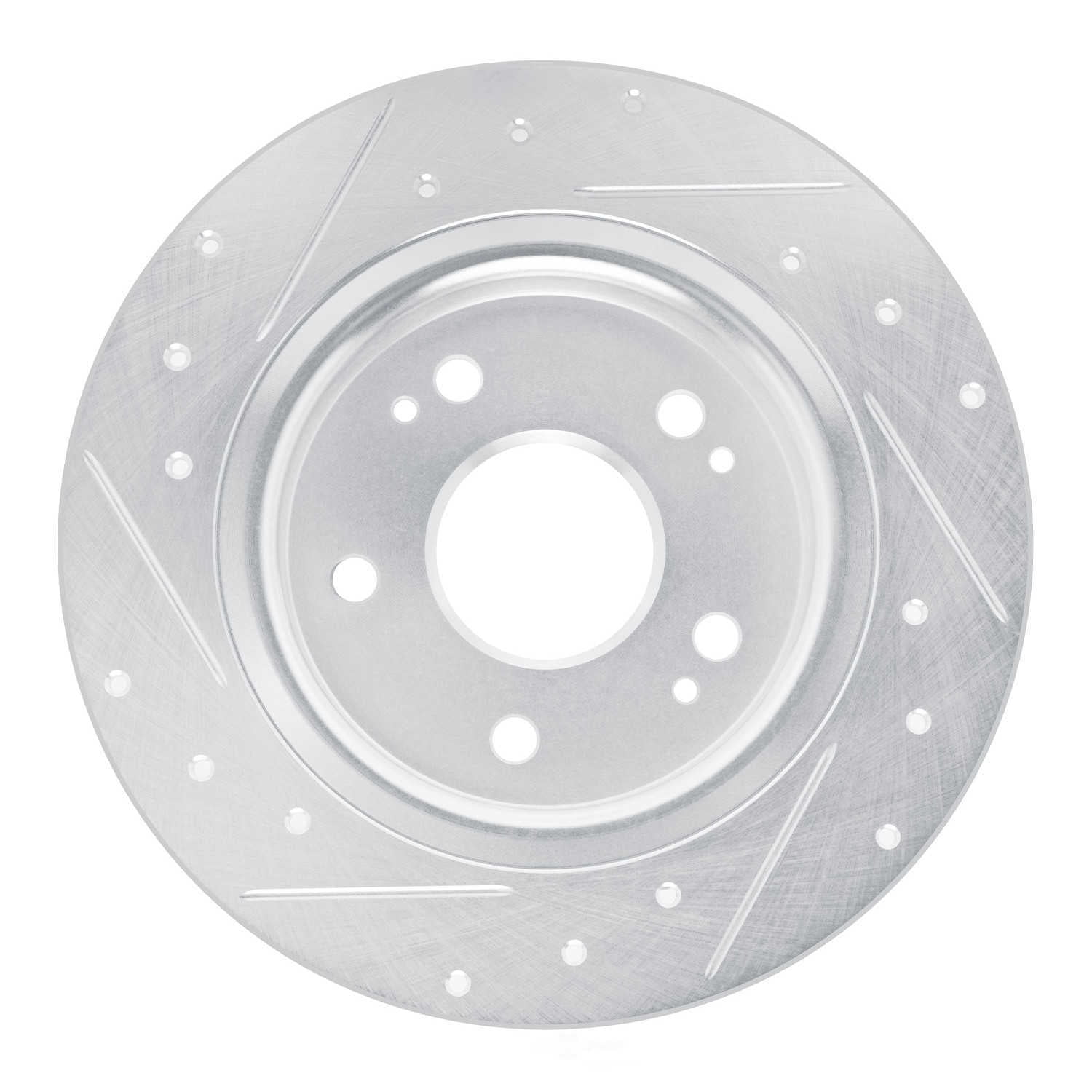 Dynamic Friction Company 631-59073R DFC Brake Rotor - Drilled And Slotted - Silver