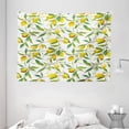 thumbnail image 1 of Nature Tapestry, Flowering Lemon Woody Plant Romance Habitat Citrus Fresh Background, Wall Hanging for Bedroom Living Room Dorm Decor, 80W X 60L Inches, Fern Green Yellow White, by Ambesonne, 1 of 2