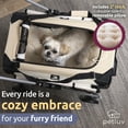 thumbnail image 4 of PetLuv Cat and Dog Stroller, Soft Sided Detachable Pet Carrier & Travel Crate, Plush Bed, Locking Zippers, Privacy Windows, Collapsible, Locking Wheels, 4 of 10