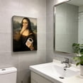 thumbnail image 5 of Funny Mona Lisa Toilet Paper Painting Canvas Wall Art Bathroom Decor, Quirky Washroom Posters Humorous Masterpiece Prints for Home, 5 of 5
